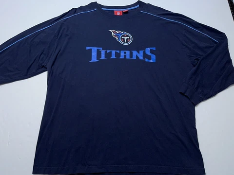 Tennessee Titans NFL Shirt Mens Navy Blue Long Sleeve Team Size 3XL Cover