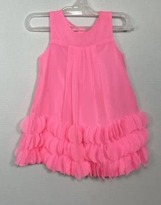 Cherokee Pink Dress Baby Girls Fancy Satin Lining Party Holiday 18 Months - Picture 1 of 11