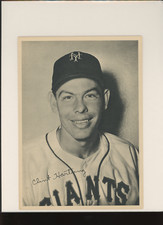 1949 New York Giants Picture Pack Paper Photo Clint Hartung
