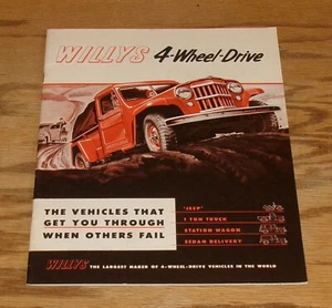 Original 1954 Jeep Willys 4-Wheel Drive Sales Brochure 54 CJ-5 Sedan Delivery - Picture 1 of 2