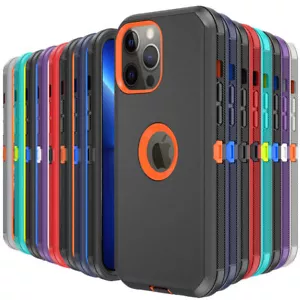 For iPhone 11 12 13 Pro Max XR XS MAX Case Heavy Duty Shockproof Rugged Cover - Picture 1 of 53