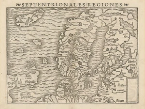 Regioni Settrali. Nord Europa. Scandinavia Baltici. Mappa MÜNSTER 1572 - Foto 1 di 1