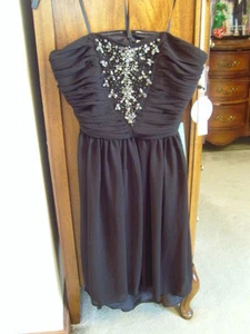 Super hübsches Pearl of Georgina Chiffonkleid Perlen Oberteil Größe 8 war $ 100 neu mit Etikett - Bild 1 von 2
