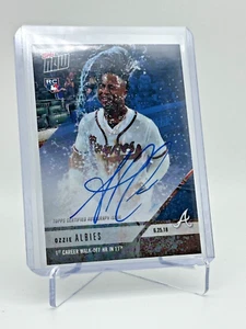 OZZIE ALBIES 2018 TOPPS NOW ROOKIE AUTO 1ST CAREER WALK OFF HOMERUN RC - Picture 1 of 2