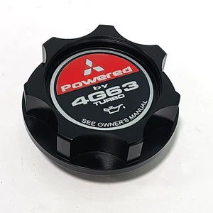 BLACK BILLET CNC ENGINE OIL FILLER CAP FOR MITSUBISHI ECLIPSE EVO 4G63 TURBO 2.0 - Picture 1 of 4