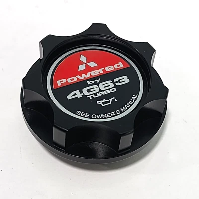 BLACK BILLET CNC ENGINE OIL FILLER CAP FOR MITSUBISHI ECLIPSE EVO 4G63 TURBO 2.0 - Image 1 of 4