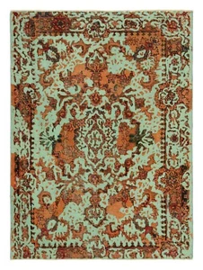 Alfombra Persa Vintage Tejida A Mano 150 X 109 Cm - Oriental, Alfombra, Verde - Picture 1 of 10