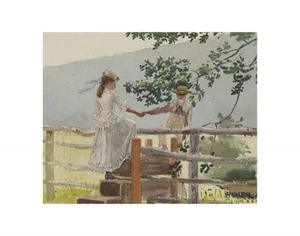 On The Stile 1878 Couple, Winslow Homer, Wall Decor Art Print  11" X 14" 2767 - Picture 1 of 2