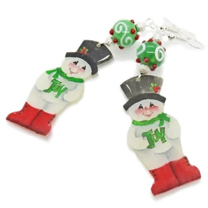 Reclaimed Treasures -- "Joy" Schneemann Ohrringe von SoniaMcD - Bild 1 von 11