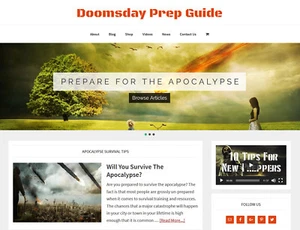 [NEW DESIGN] * DOOMSDAY PREP * store blog website business for sale AUTO CONTENT - Picture 1 of 5