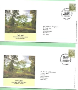 Great Britain Regionals England 2004-05  FDC x 2 VFU - Picture 1 of 1
