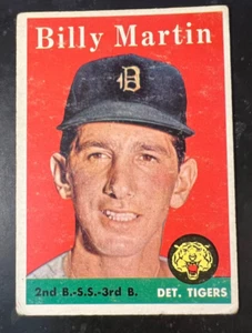 1958 Topps Baseball Card #271 - Billy Martin - Detroit Tigers - Picture 1 of 2