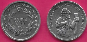 TÜRKEI 50.000 LIRA 1999 UNC 1 JAHR TYP, HURRIAN HIMMEL GOD TESHUB, ALTER WINZER, V - Bild 1 von 1