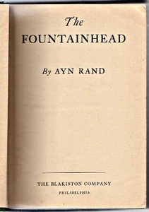 The Fountainhead Ayn Rand: 1st Edition - Green Hardcover No Dustcover 1943 gwhit - Picture 1 of 2