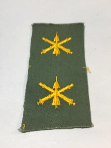 US Army Officer Branch Insignia Sew-on Gold/ green Air Defense Artillery (pair) - Picture 1 of 5