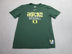 Oregon Ducks Shirt Mens M Green Yellow Baseball Nike Athletic Dri-Fit - Picture 1 of 14