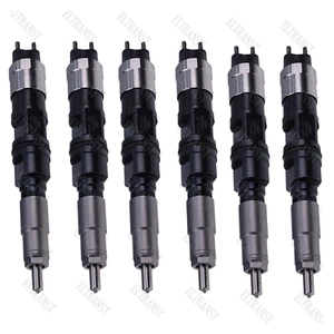 6X Fuel Injector DZ100221 SE501947 RE528407 for John Deere 260E 310E 670G 672G - Picture 1 of 6
