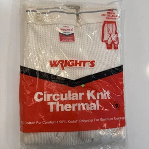 WRIGHT'S USA Thermal Bottom Underwear Long Johns Mens Small Vintage New - Picture 1 of 6