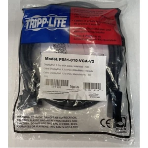 EATON TRIPP LITE SERIES CONNECTIVIT P581-006-VGA-V2 6FT DISPLAYPORT TO VGA ADAPT - Picture 1 of 1