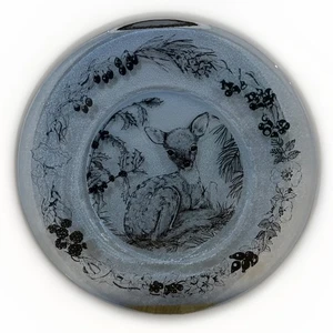 Christmas Plate 10” Vintage Clear Blue Ornate Glass Serving Dish Plate - Picture 1 of 18