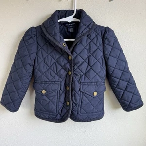 Polo Ralph Lauren Niños Pequeños 2/2T Azul Marino Acolchado Granero Chaqueta Pana Tubería - Imagen 1 de 16