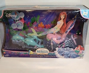 Disney Little Mermaid Shimmering Lights Dolphin Chariot New In Box  - Picture 1 of 14
