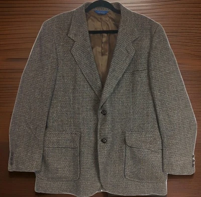 Vintage Pendleton Blazer Men's 42 Pure Virgin Wool Tweed Sport Coat Jacket Brown - Image 1 of 4