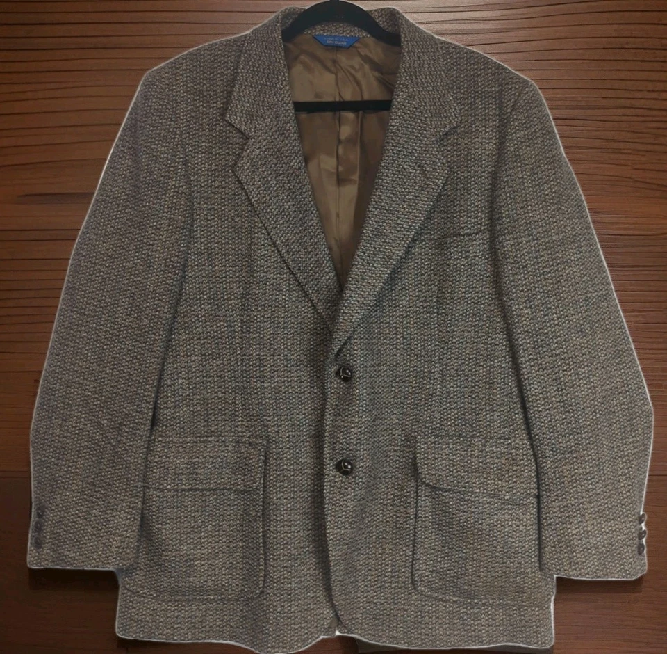Vintage Pendleton Blazer Men's 42 Pure Virgin Wool Tweed Sport Coat Jacket Brown - Image 1 of 4