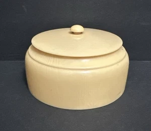 Schöne Vintage Zelluloid Elfenbein Waschtisch Kommode Puderdose oder Schmuckschatulle mit Deckel - Bild 1 von 24