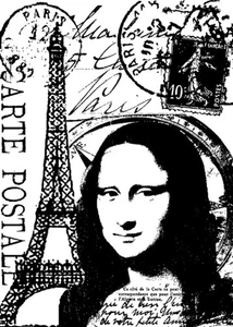 Stampers Anonymous Tim Holtz Cling Collage Gummistempel Paris COM015 - Bild 1 von 4