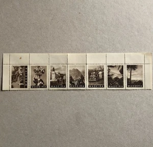 Madeira — 7 timbres — différentes vues touristiques — rangée complète — c. 1940. - Bild 1 von 5