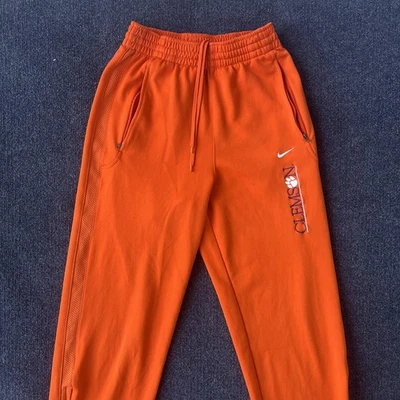 Clemson Tigers Pants Mens XS Orange NCAA Football Nike Dri Fit Warm Up Track - Image 1 of 4