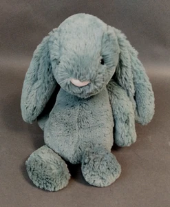 Jellycat Bashful Bunny - Teal - Medium - Retired - No Tags C2/JE - Picture 1 of 9