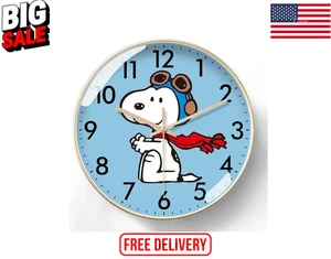 Snoopy Cartoon Quartz Wall Clock Cute Decor for Living, Dining & Study - Picture 1 of 4