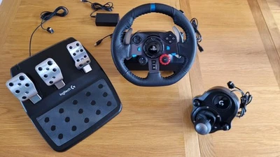LOGITECH G29 DRIVING FORCE STEERING WHEEL PEDAL SET & GEAR SHIFTER PS5 PS4 PC - Image 1 of 4