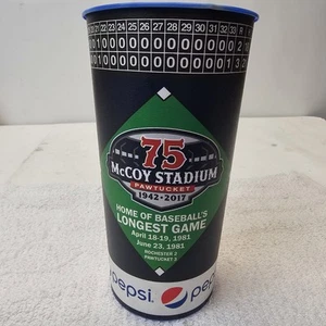 Pawtucket Red Sox Cup Baseball Longest Game Mccoy Stadium Pawsox 75th Anniversar - Picture 1 of 9