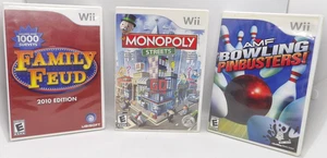 Wii Board Game Bundle of 3: AMF Bowling Pinbusters!, Monopoly Streets, etc. - Picture 1 of 11