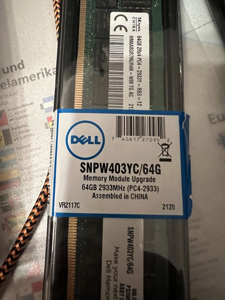 2 Dell 64GB DDR4 2933MHz ECC SNPW403YC/64G - Bild 1 von 2