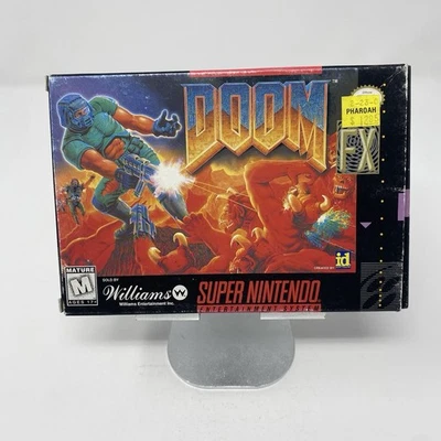 Doom SNES Complete in Box CIB - Super Nintendo Game Cart Manual 1995 - Image 1 of 4