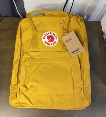 Portátil Fjallraven Kanken 15" - Ocre - Pequeño Desgarro Interior, ¡Nuevo Con Etiquetas! Foto 1 de 4