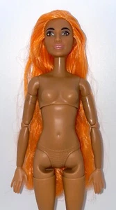 Barbie Color Reveal Mermaid Made to Move Hybrid NUDE Doll Extra Long Orange Hair - Picture 1 of 12