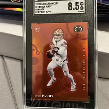 2022 chronicles #D2 brock purdy rc red dynagon /99 prizm