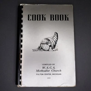 WSCS Methodist Church Fulton Center Perrington Michigan 104 Page Cookbook 1950 - Picture 1 of 4