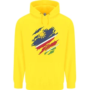 Torn Namibia Flag Namibian Day Football Childrens Kids Hoodie - Picture 1 of 53