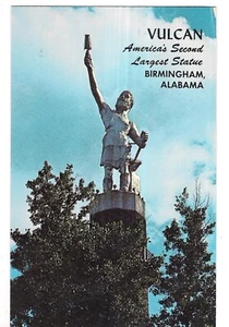 VULCAN Americas 2nd Largest STATUE Park RED Mountain Birmingham Alabama Postcard - Picture 1 of 2