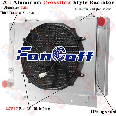 For 1960-1963 Ford Galaxie / Galaxie 500 L6 V8 4 Row Radiator Shroud Fan CU6063 - Image 1 of 4