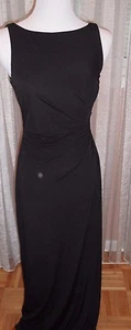 DAVID MEISTER FAB EVENING ELEGANT BLACK DRESS , SEE THRU LEFT WAIST PATCH, BEAUT - Picture 1 of 7