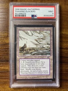 MTG✨THAWING GLACIERS✨Alliances PSA 9 MINT RARE Fetch Land 1996 RESERVE LIST - Picture 1 of 2