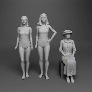 Gilligan's Island 1:35 1:24 3D Print 5 Figures Mary Ann Ginger and Mrs. Howell - Picture 1 of 2