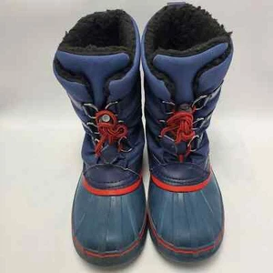 Sporto Steve BB Big Kinder Ente Gummi wasserdichte Winterstiefel Größe 6 blau rot - Bild 1 von 12